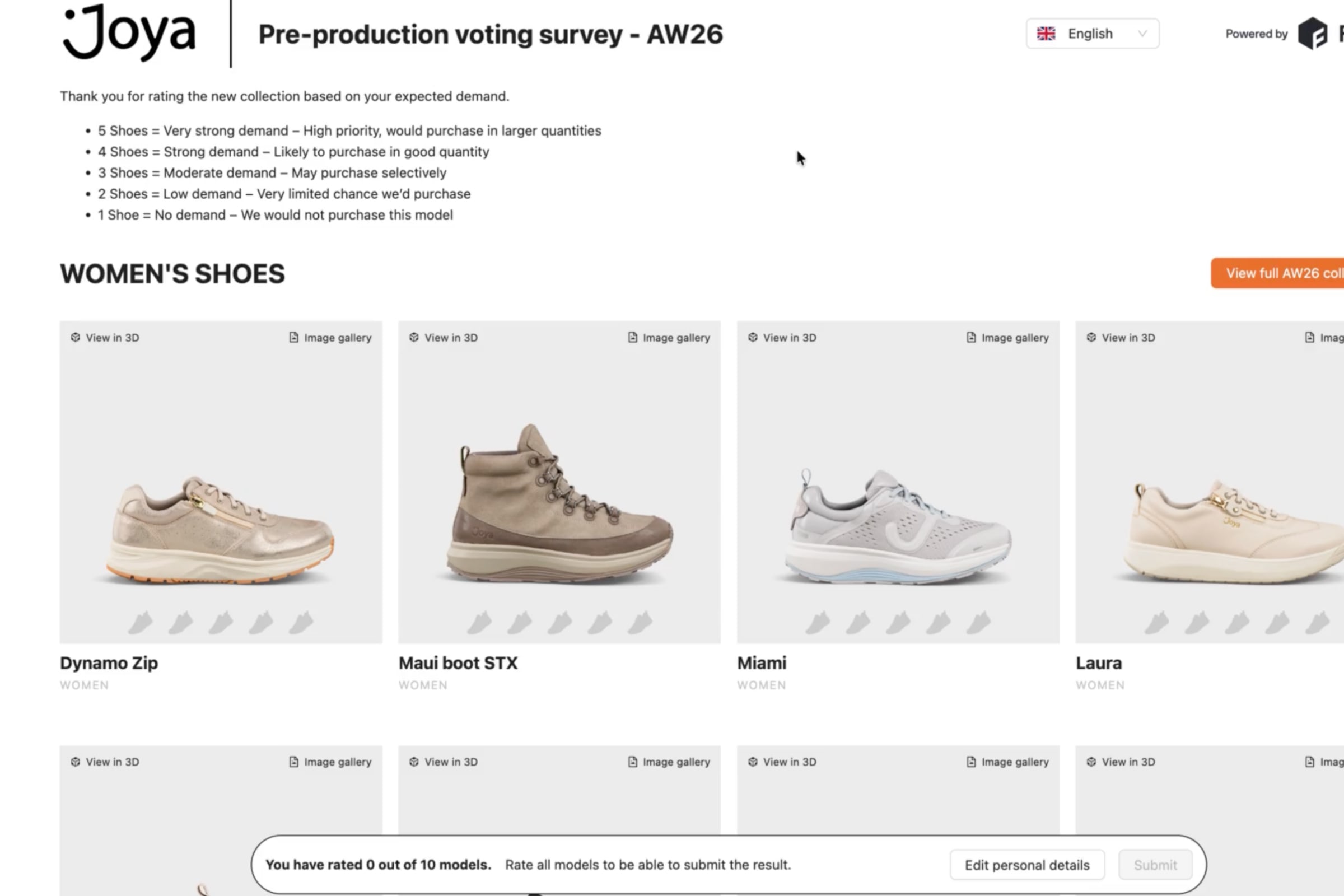 Voting before producing: how Joya let 400 retailers rank a collection in 3D
